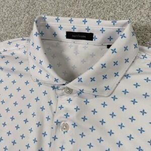 Turtleson Polo Shirt Men XL Geometric‎ Pattern Golf Performance Stretch